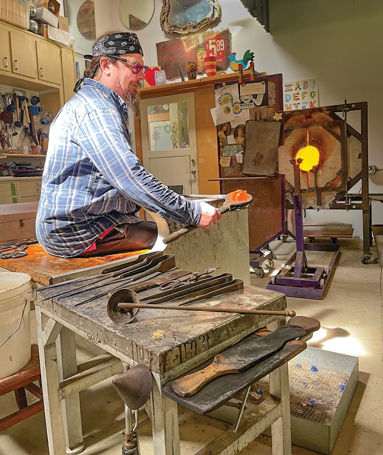 Glass pieces from artist Brian Iverson will be on display in July at the Port Townsend Gallery.